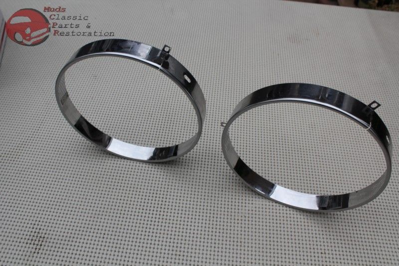 5" Headlight Headlamp Bulb Retaining Retainer Trim Ring Kit GM Chevy A